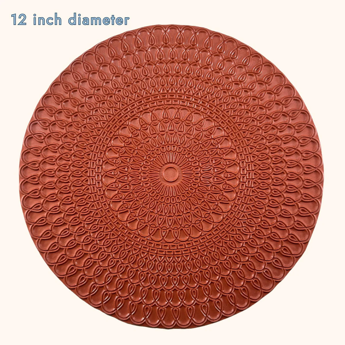 12" - Serenity Spiral - Mandala Texture Mat