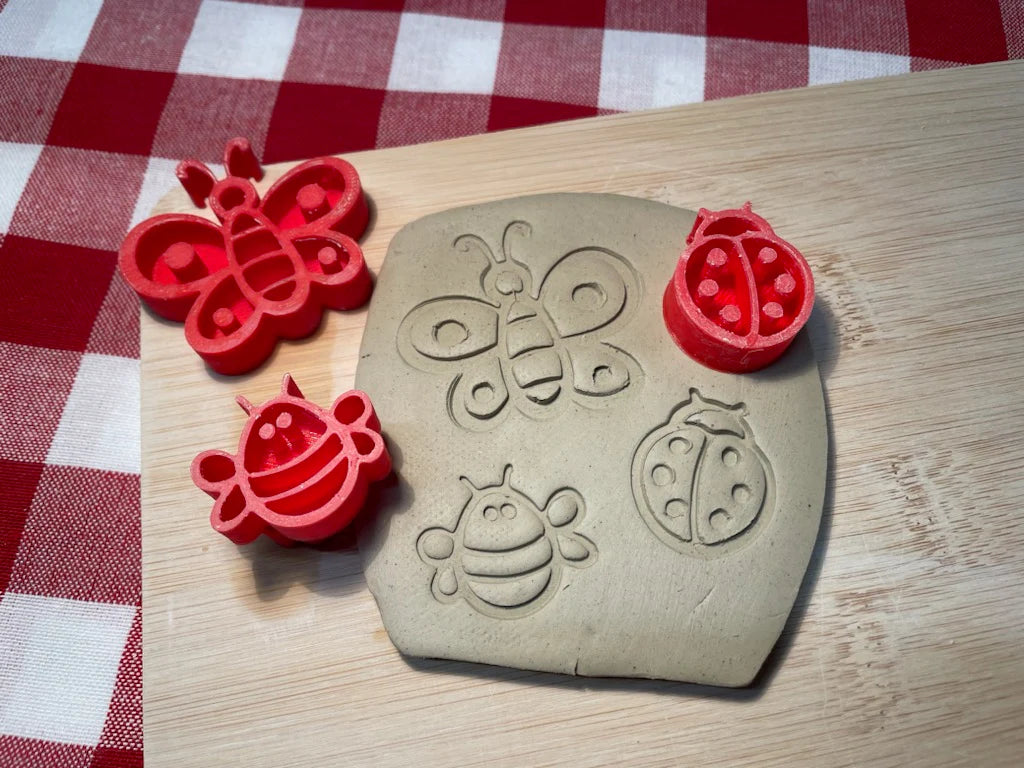 Bugs set - Bee, Butterfly and Lady Bug