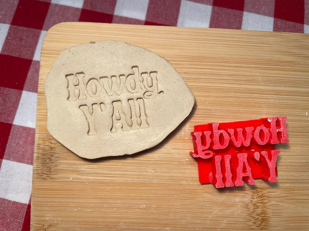 "Howdy Y'All" - Word Pottery Stamp
