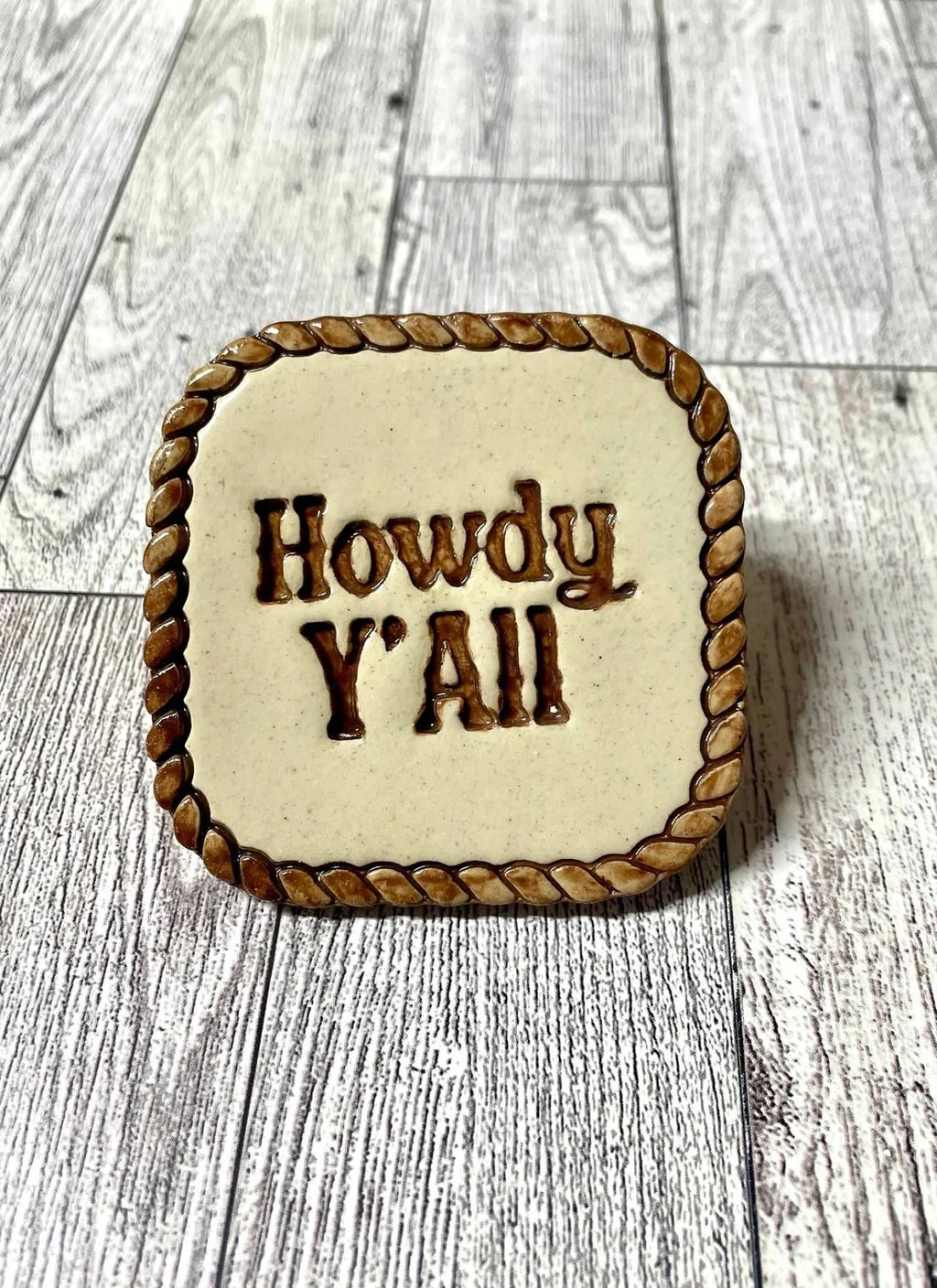 "Howdy Y'All" - Word Pottery Stamp