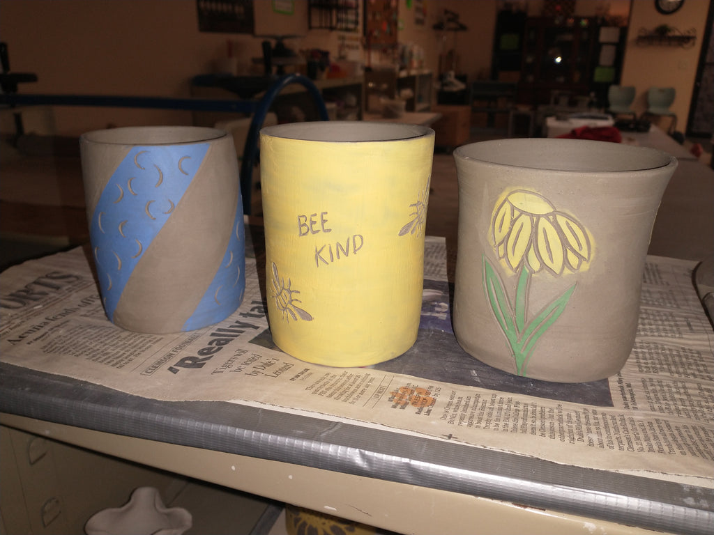 Sgraffito (Carving) Cup/Tumbler