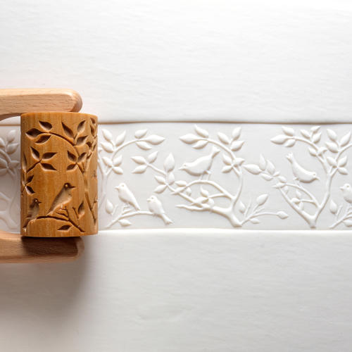RL-049 Large Handle Roller – Birds in a Tree