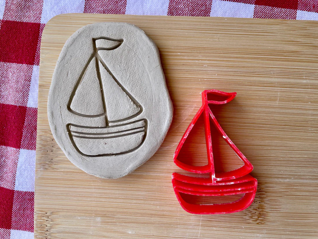 Sailboat Pottery Stamp