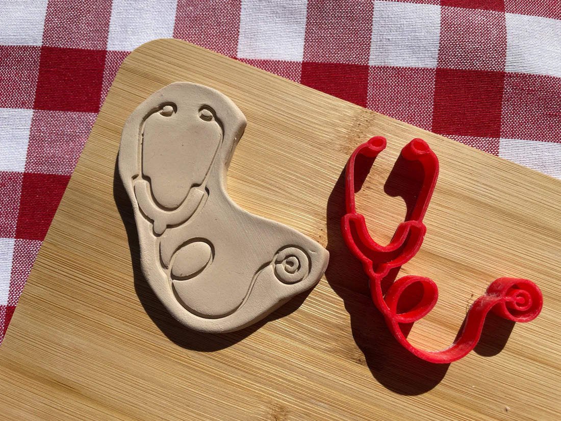 Stethoscope Pottery Stamp - First Responders theme