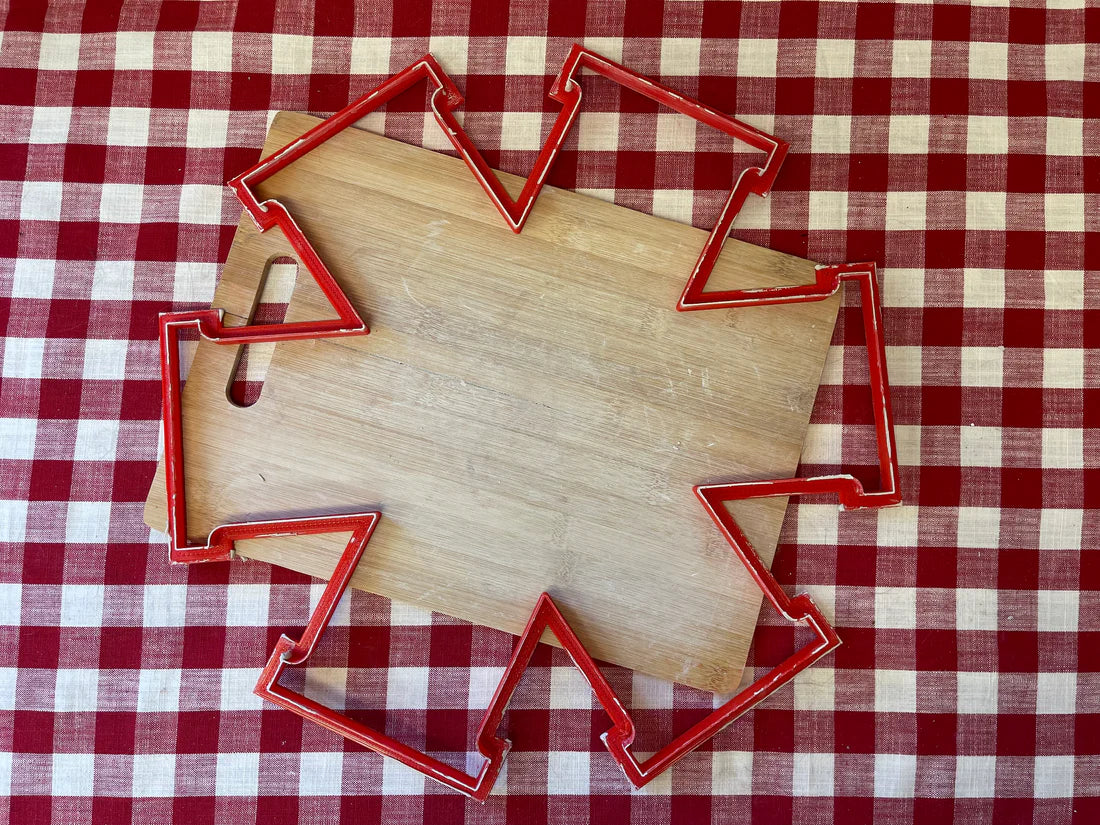 Fruit or Bread Bushel Basket Template Clay Cutter, Hexagon