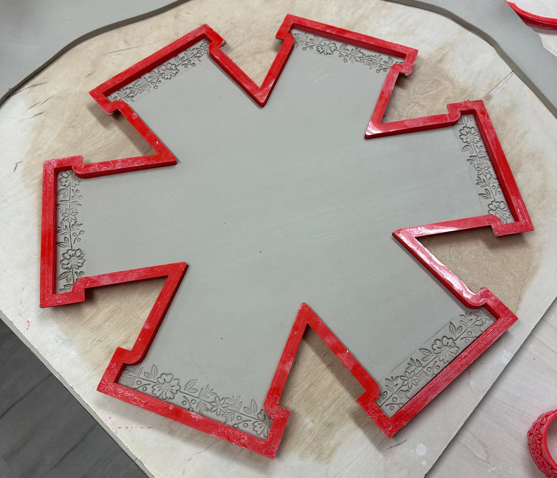 Fruit or Bread Bushel Basket Template Clay Cutter, Hexagon