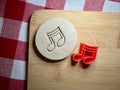 Mini Double Music Note Pottery Stamp - June 2026