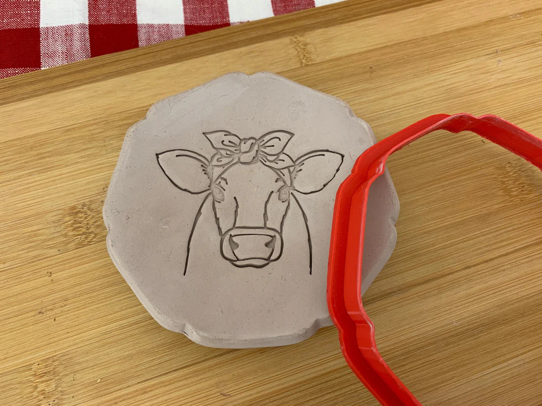 Fluted 7 Sided Plate Circle, Clay Cutter - plastic 3D Printed, sizes up to 16"