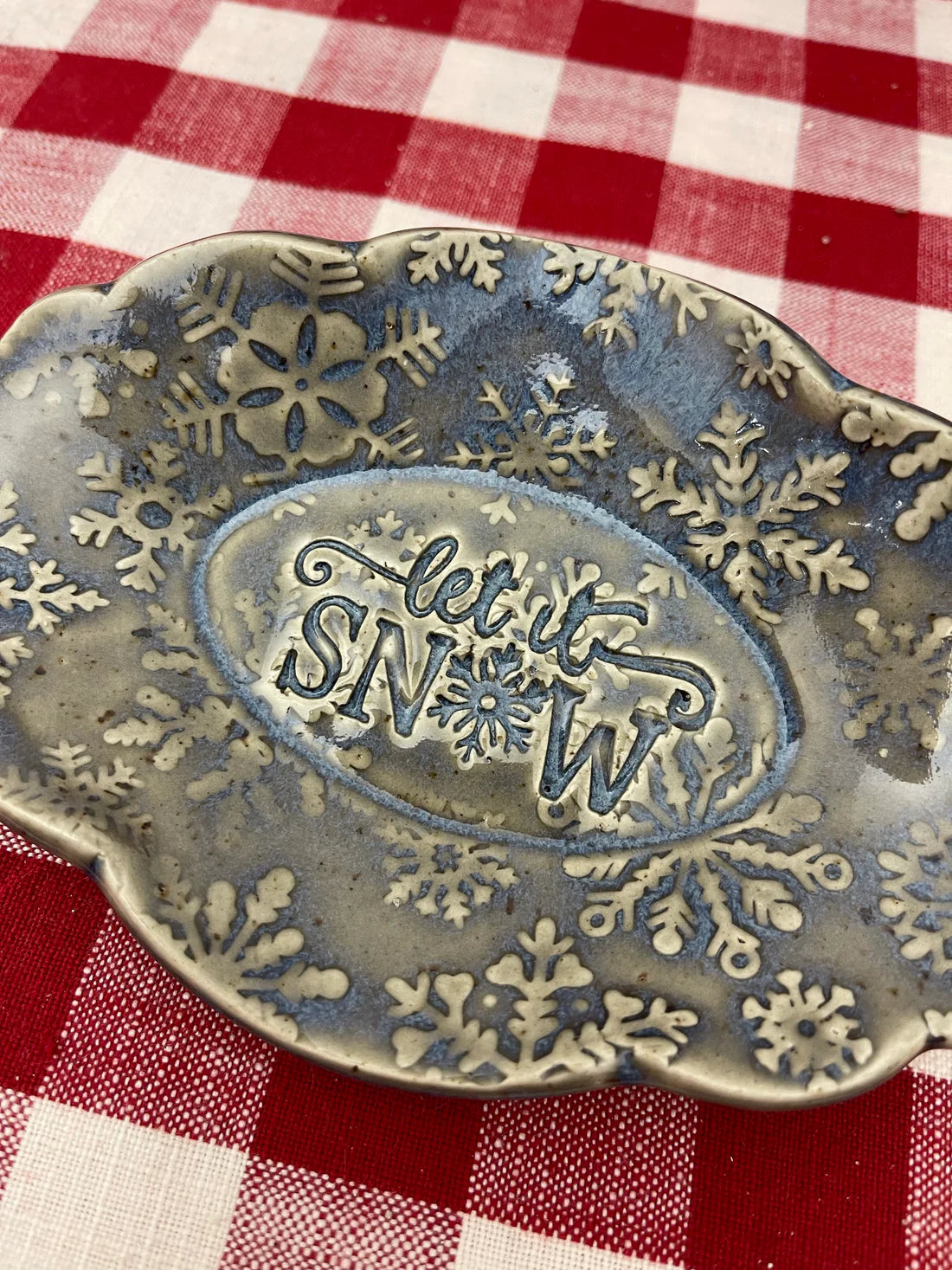 Christmas casual "Let it Snow" word stamp - (3")