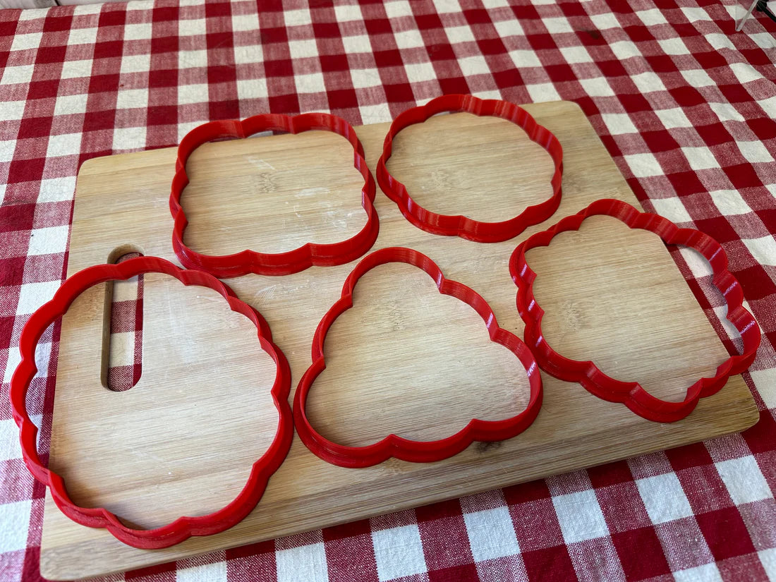 NEW Loose Scalloped Edge, Clay Cutter to match GR Pottery Forms "Cuties", set of 5
