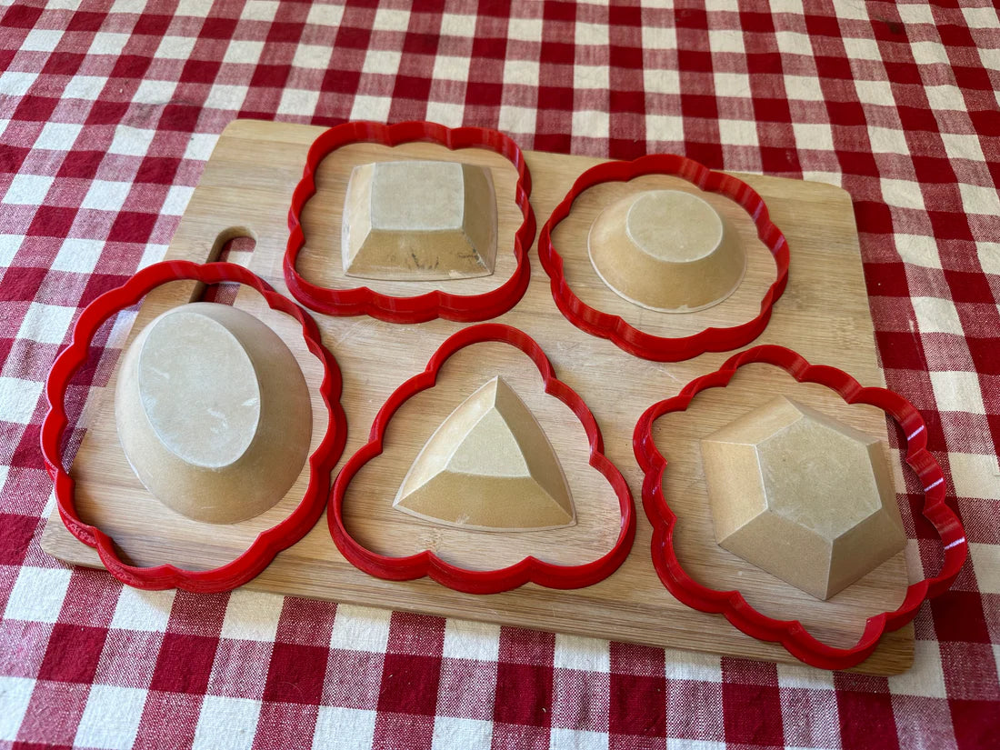 NEW Loose Scalloped Edge, Clay Cutter to match GR Pottery Forms "Cuties", set of 5