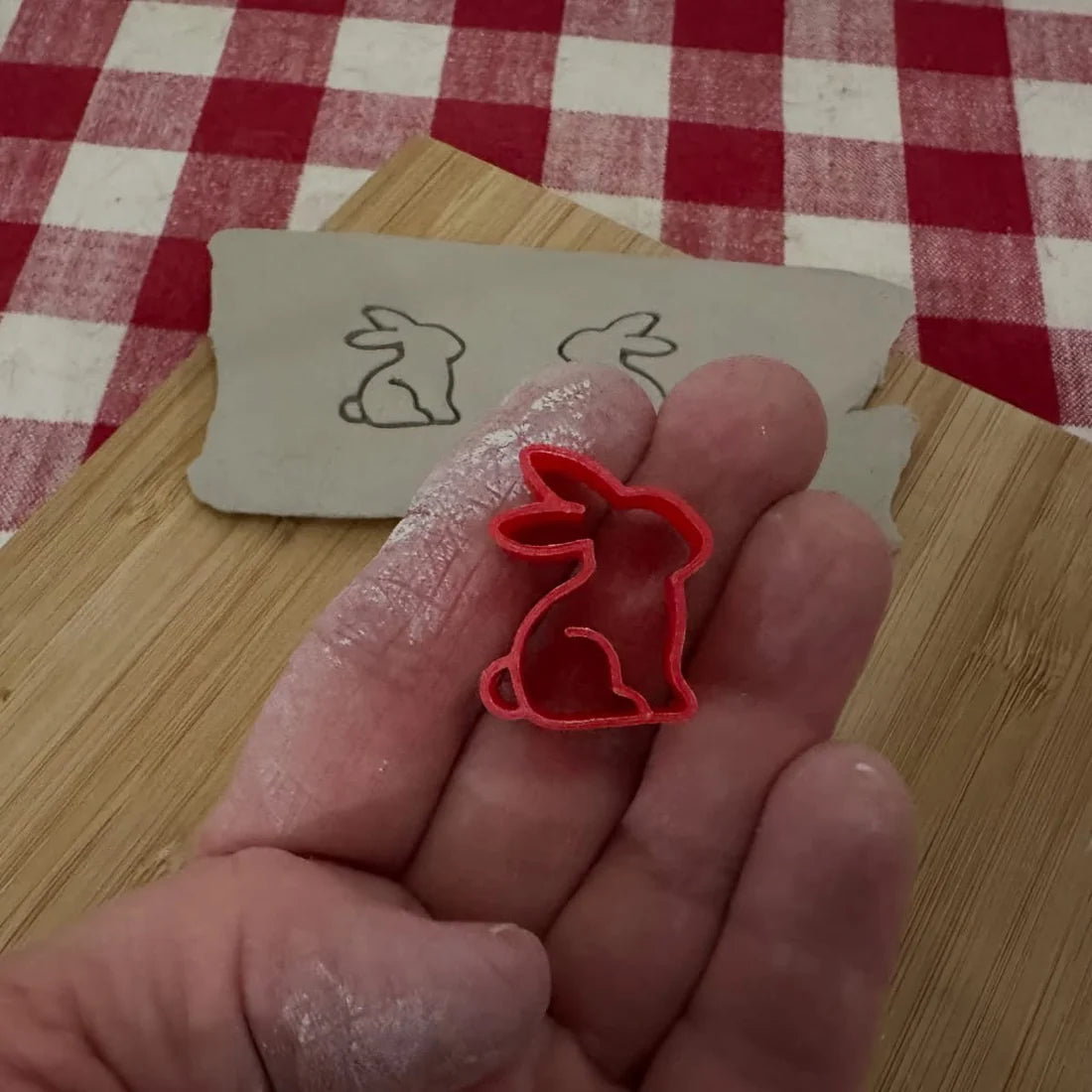 Mini Bunny Pottery Stamp