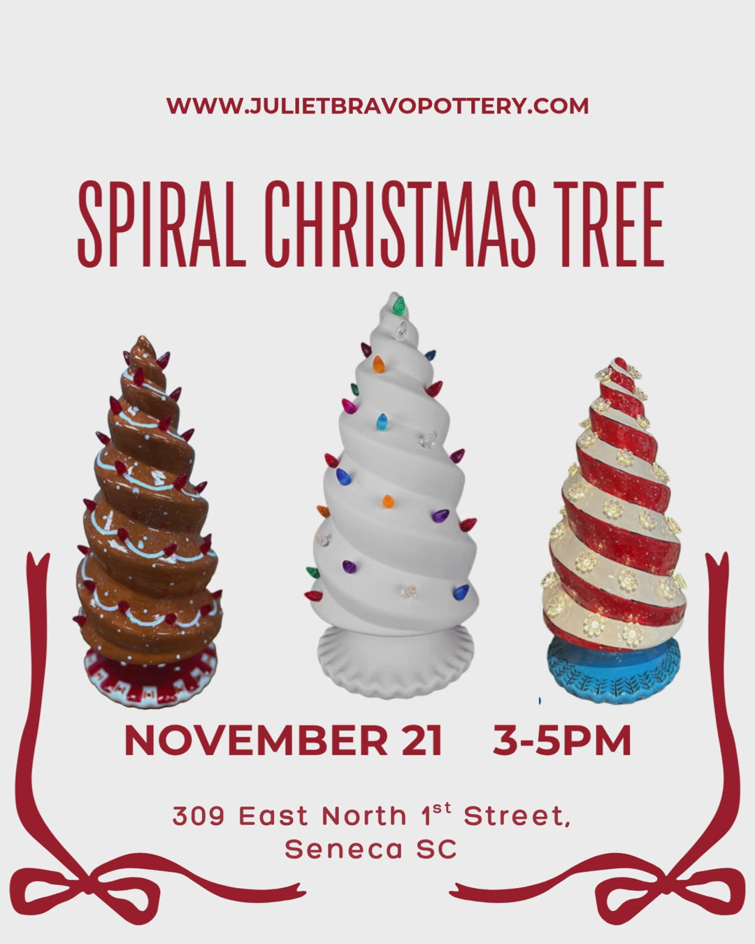 Christmas Tree (Spiral, Lighted) GLAZING Workshop
