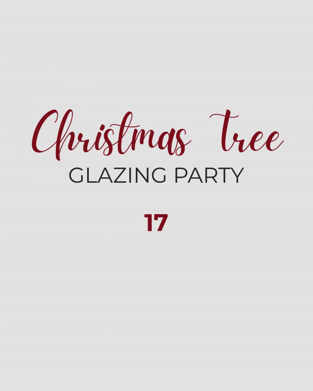 BUBBLE Christmas tree GLAZING Workshop