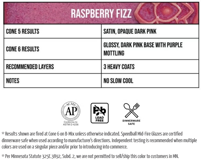 Bravo Raspberry Raspberry Fizz – Juliet Bravo Pottery LLC
