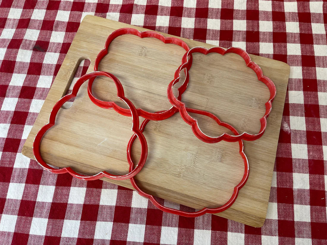 NEW Loose Scallop Edge, Clay Cutters for GR Pottery Forms "Wallies", set of 4