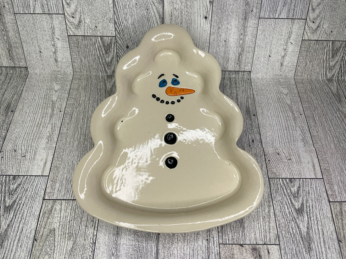 Snowman Faces - pottery stamp design (set of 3)